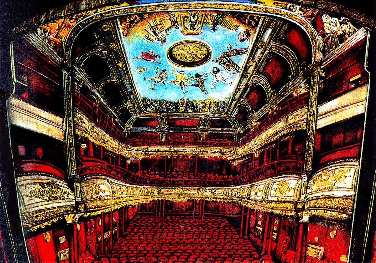 Décor peint du Théâtre Déjazet